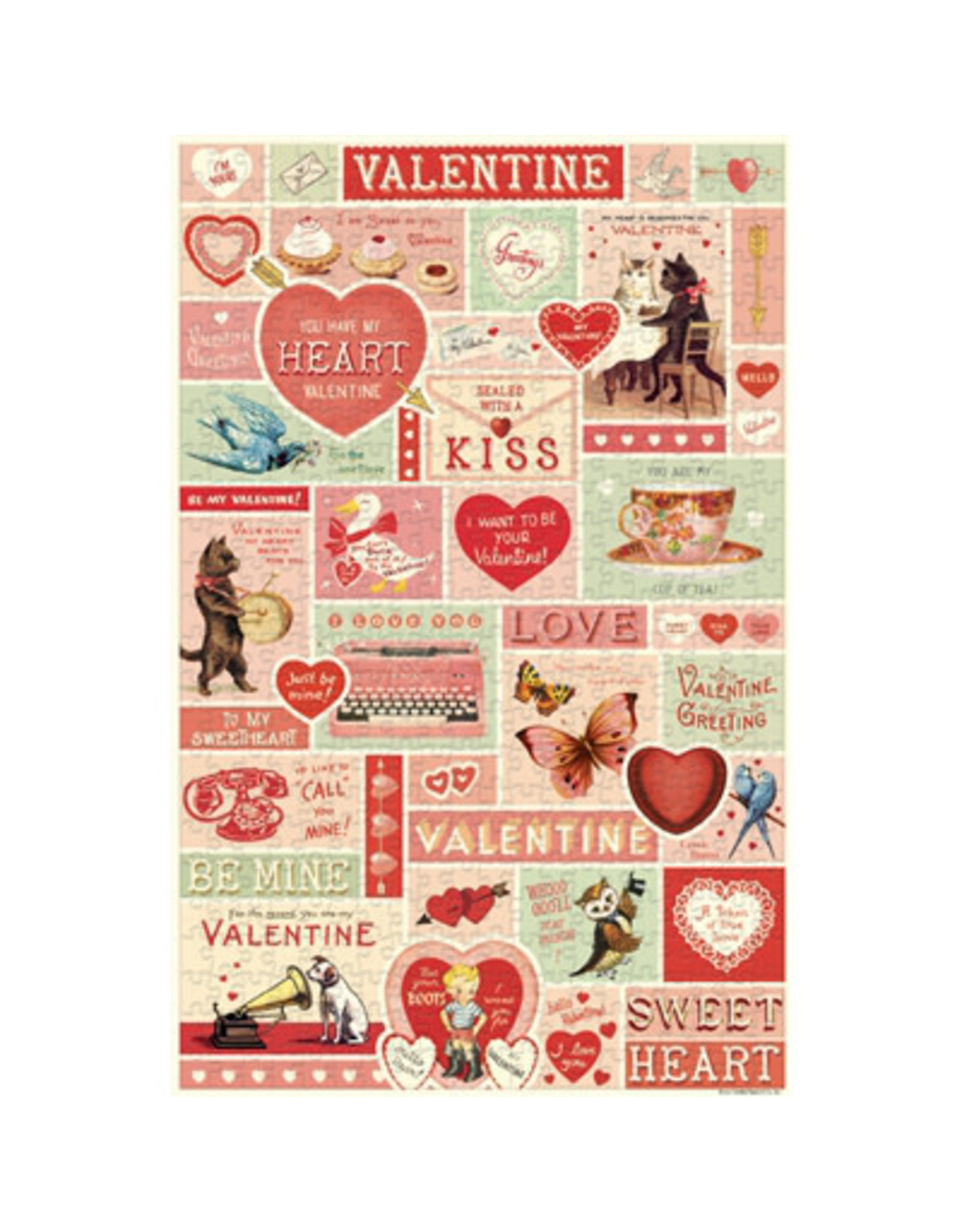 Cavallini Papers & Co. Valentine 500 Piece Puzzle