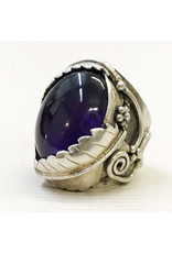 Large Amethyst Native American Ring Size 5¾