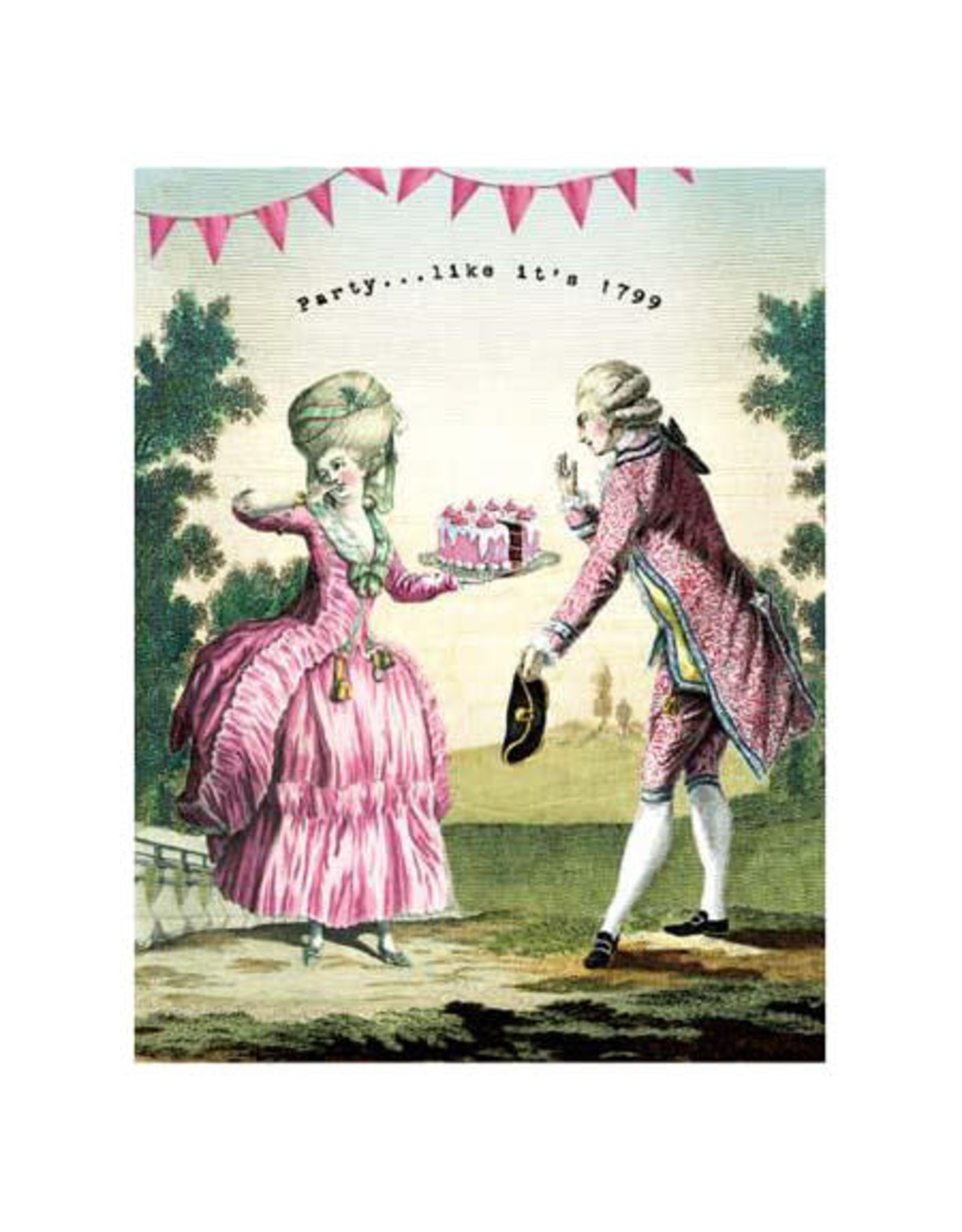 Cartolina Party... Like it's 1799 A2 Birthday Notecard