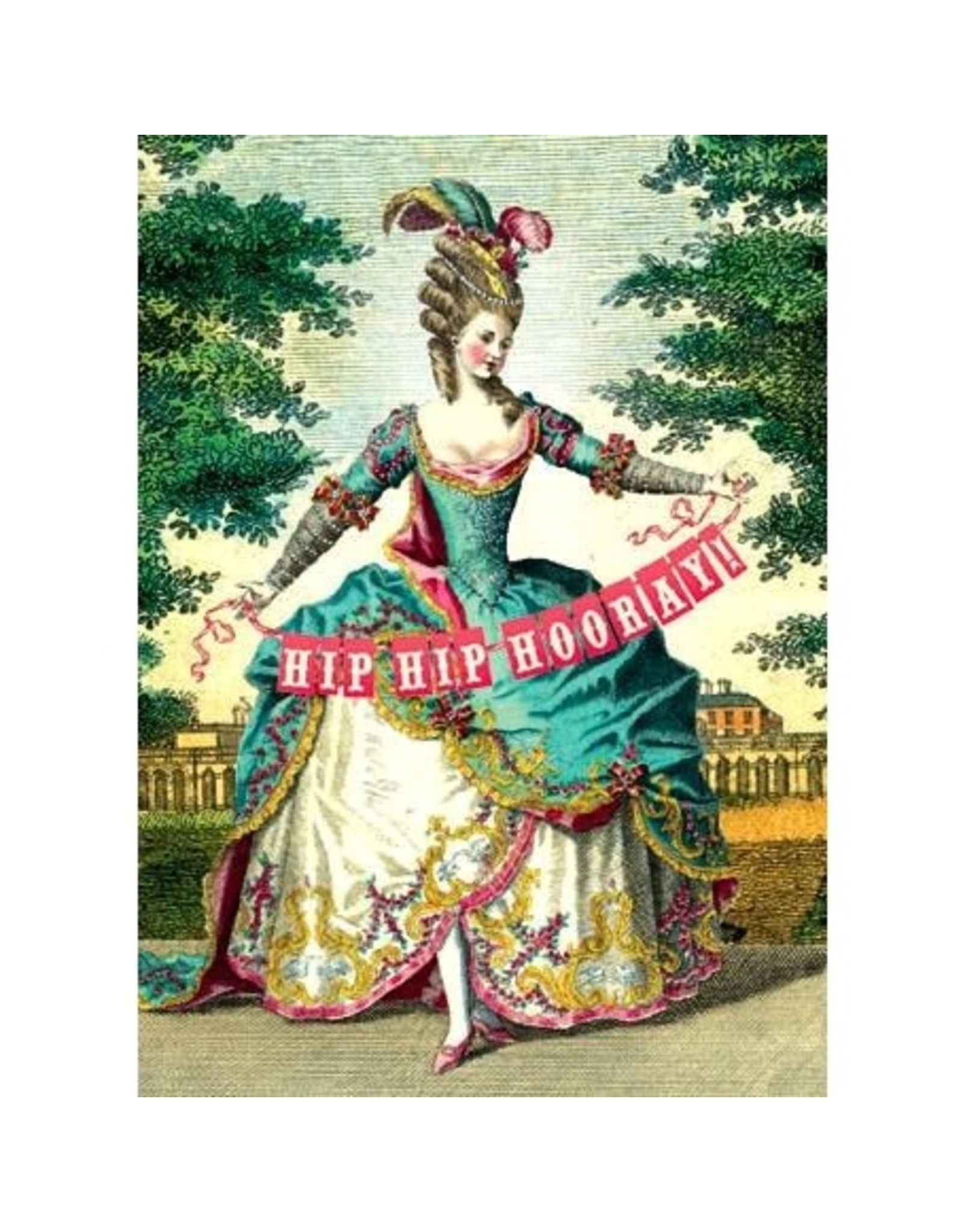 Cartolina Hip Hip Hooray! A7 Congrats Notecard
