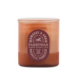 Paddywax Redwoods & Amber Vista 12oz Rusty-Pink Glass Candle