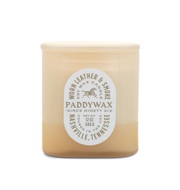 Paddywax Worn Leather & Smoke Vista 12oz Tan Glass Candle