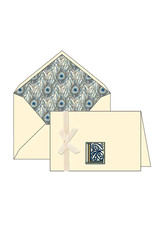 Rossi L Initial Cards Box of 10 with Lined Envelopes