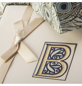 Rossi E Initial Cards Box of 10 with Lined Envelopes