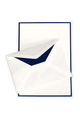 Original Crown Mill Cream and Navy Bi-Color A5 Correspondence Box