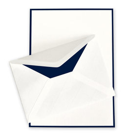 Original Crown Mill Cream and Navy Bi-Color A5 Correspondence Box