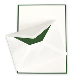 Original Crown Mill Cream and Green Bi-Color A5 Correspondence Box