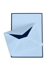 Original Crown Mill Blue and Navy Bi-Color A5 Correspondence Box