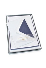 Original Crown Mill Cream and Navy Bi-Color A5 Correspondence Box