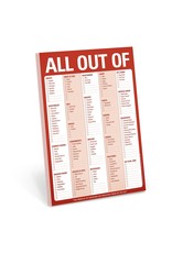 Knock Knock All Out Of (Red) List Pad with Magnet