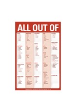 Knock Knock All Out Of (Red) List Pad with Magnet