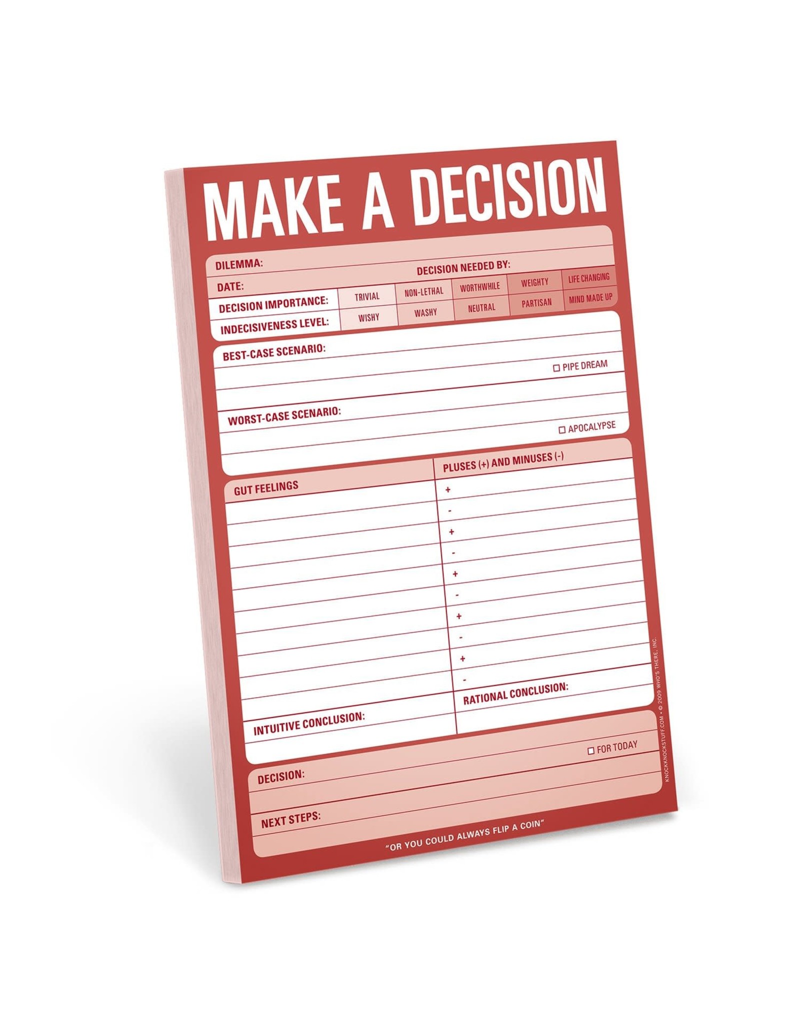 Knock Knock Make a Decision List Pad