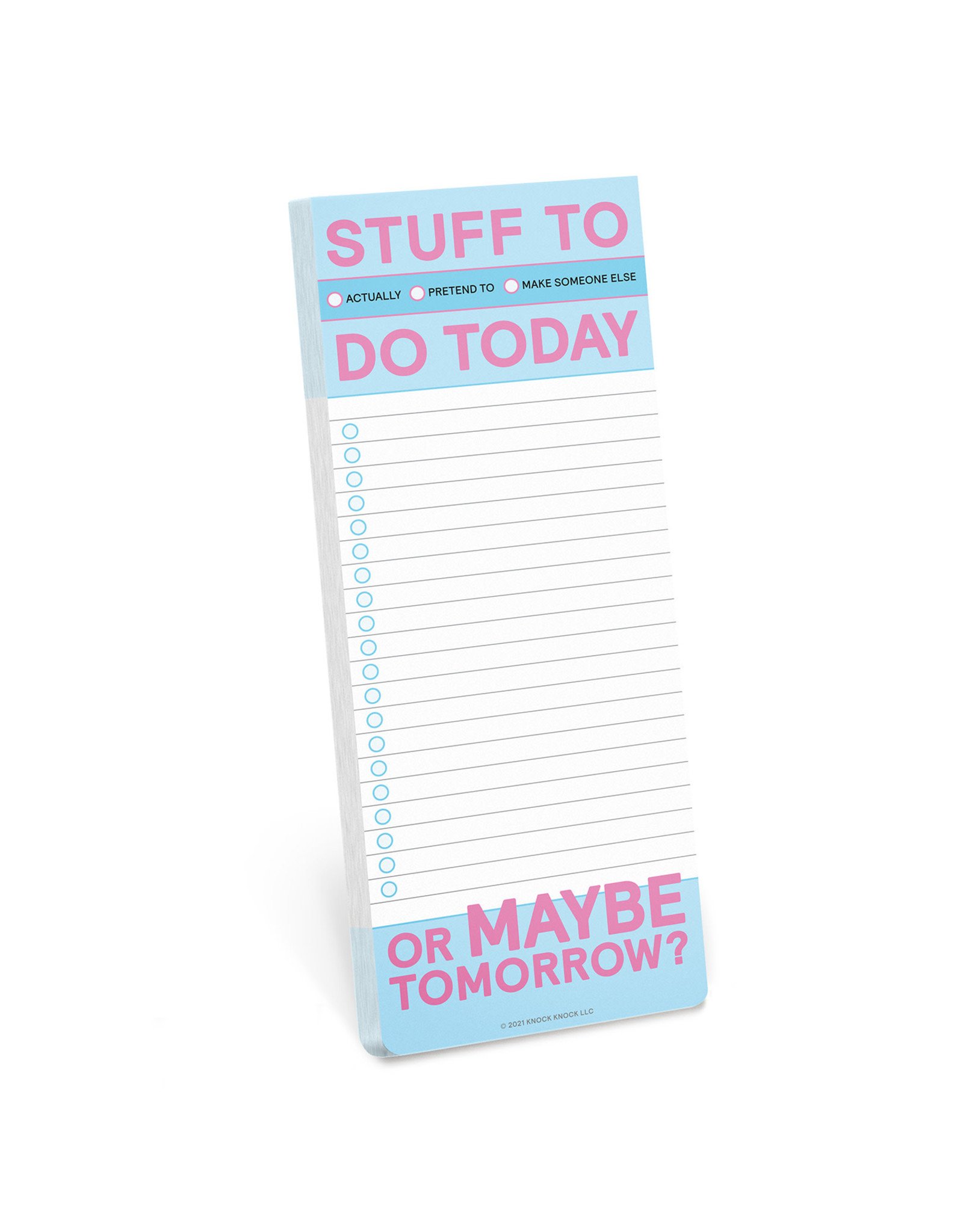 Knock Knock Stuff to Do Today Make-a-List Pad