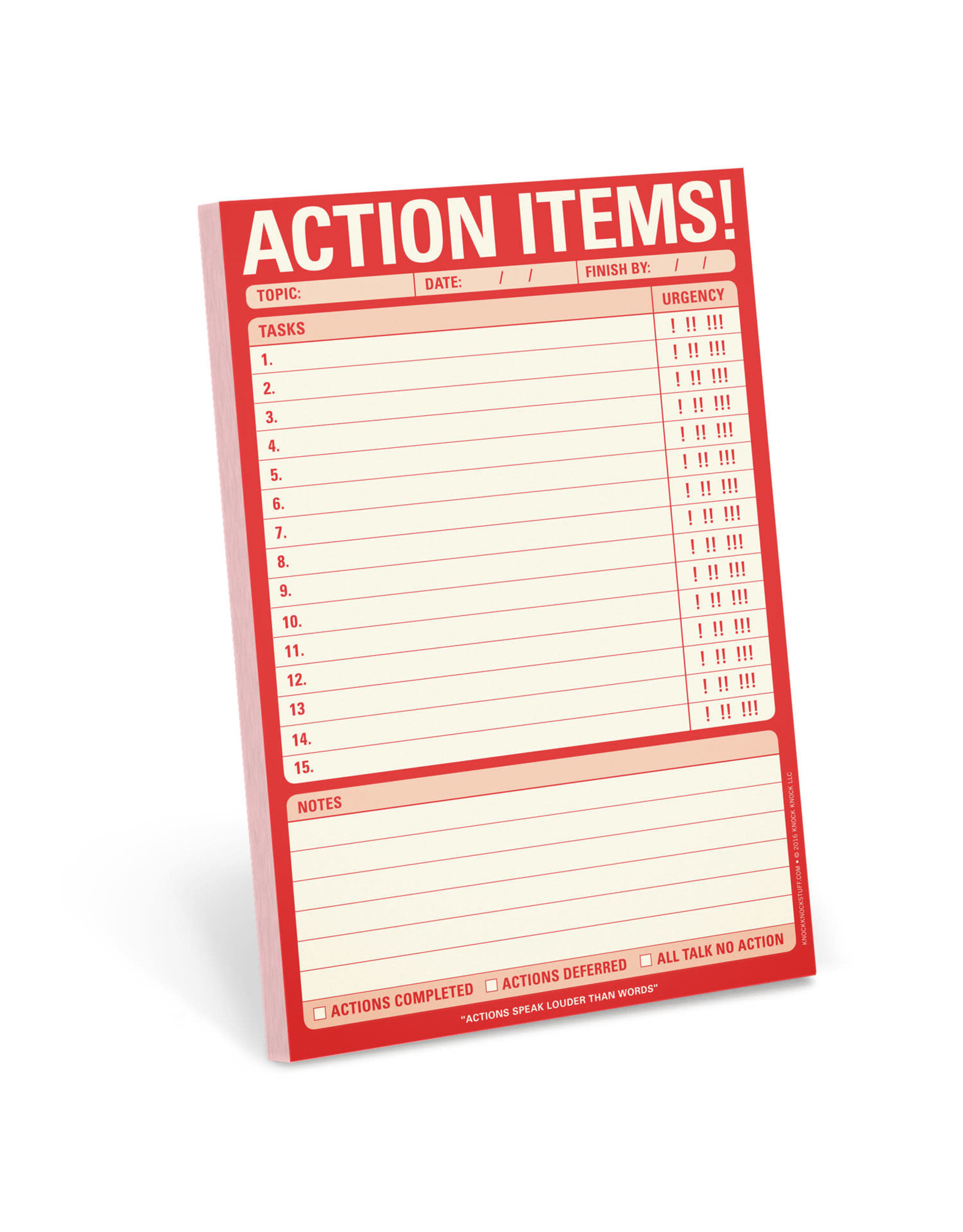 Knock Knock Action Items List Pad
