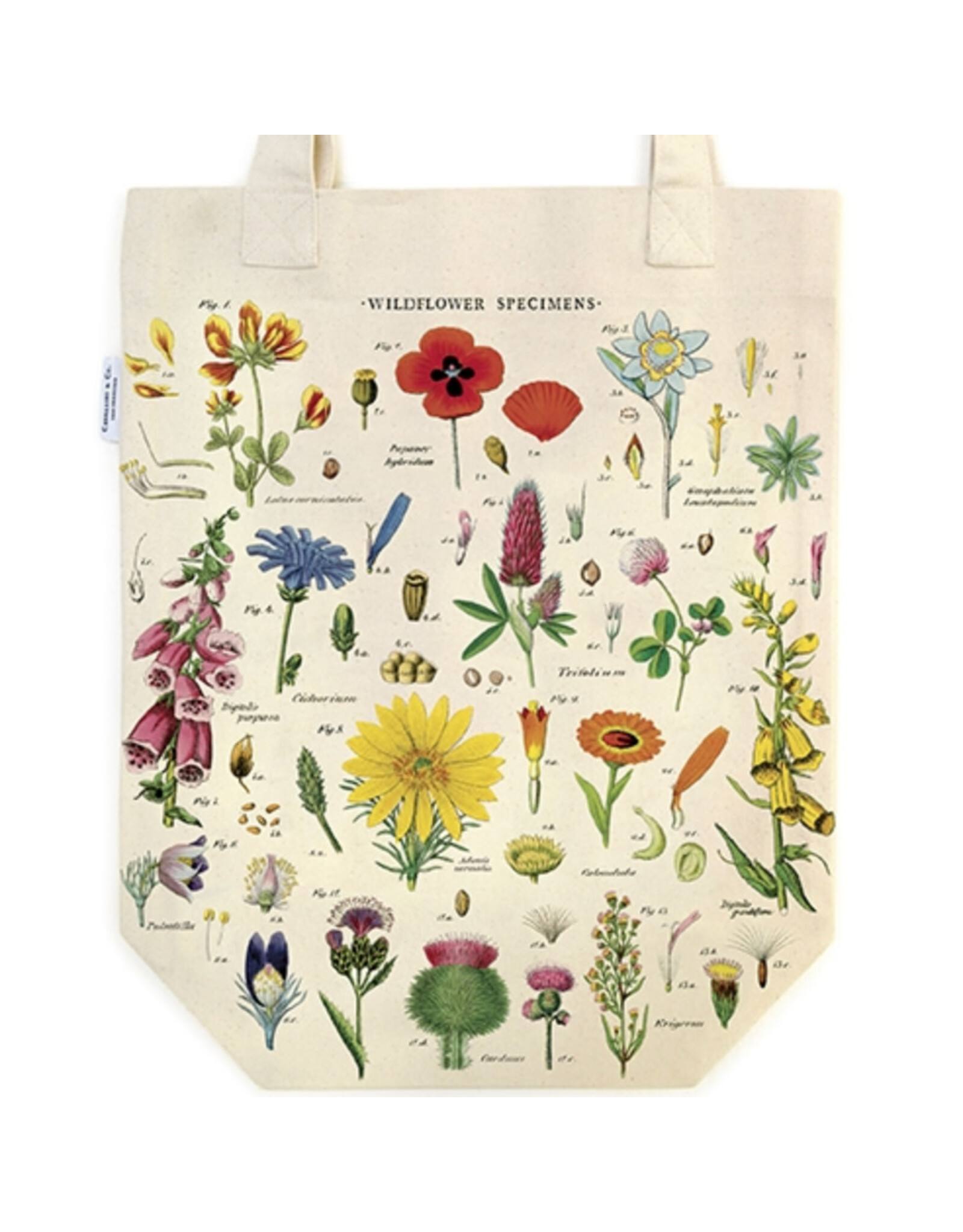Cavallini Papers & Co. Wild Flowers Tote Bag