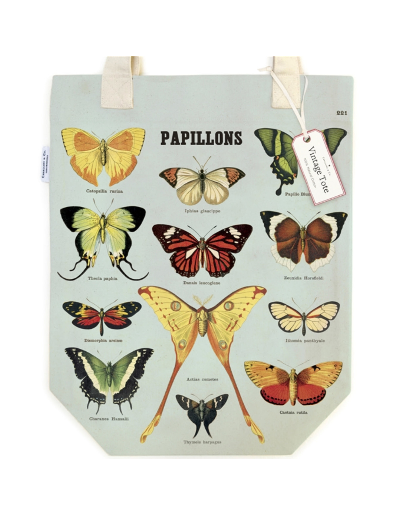 Cavallini Papers & Co. Butterflies Tote Bag