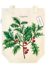 Cavallini Papers & Co. Holly Christmas Tote Bag