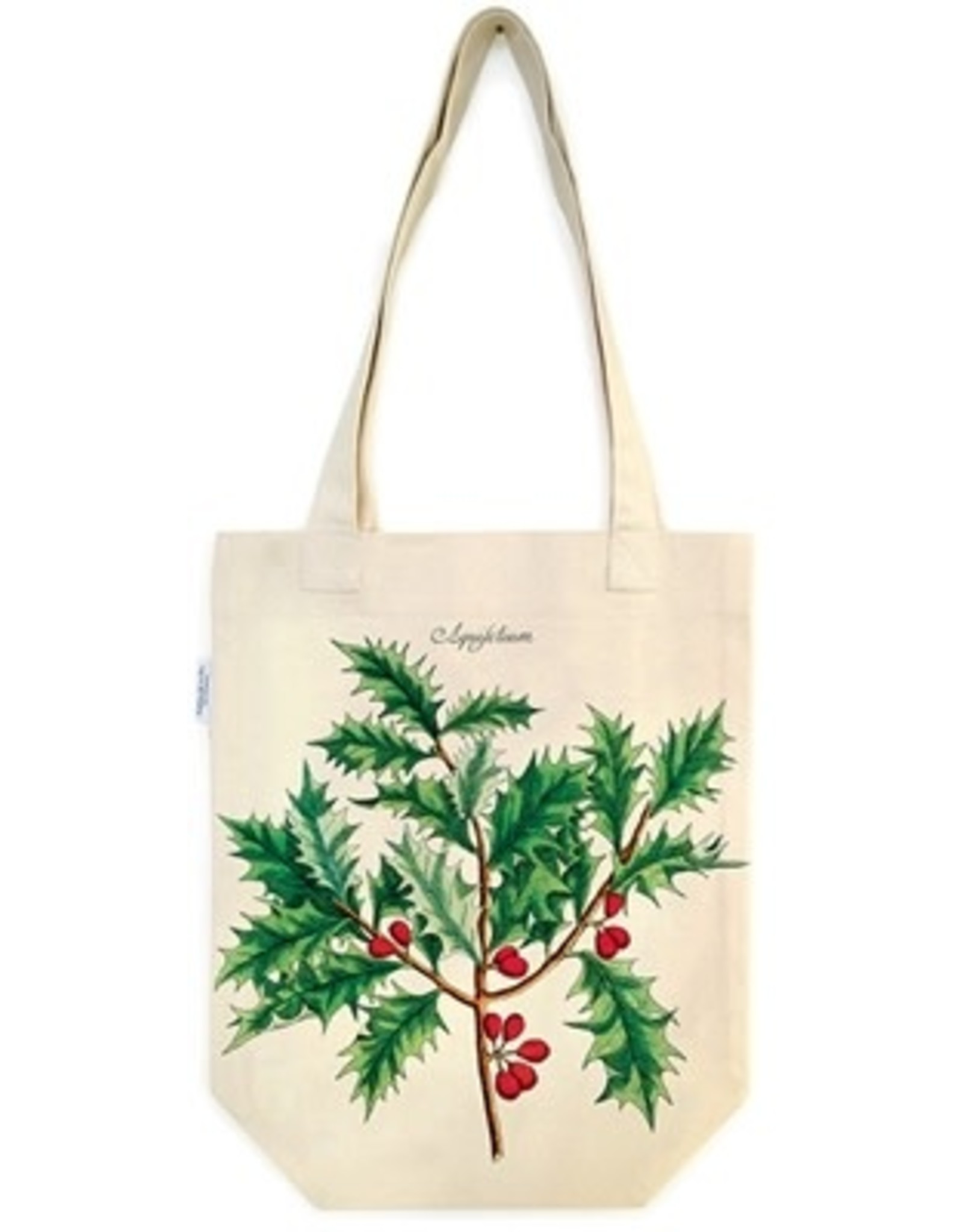 Cavallini Papers & Co. Holly Christmas Tote Bag