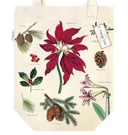 Cavallini Papers & Co. Christmas Botanica Tote Bag