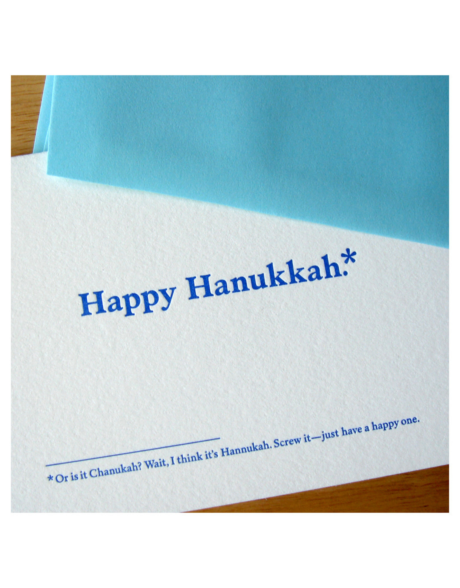 Old Tom Foolery Footnotes Happy Hanukkah A2 Notecard