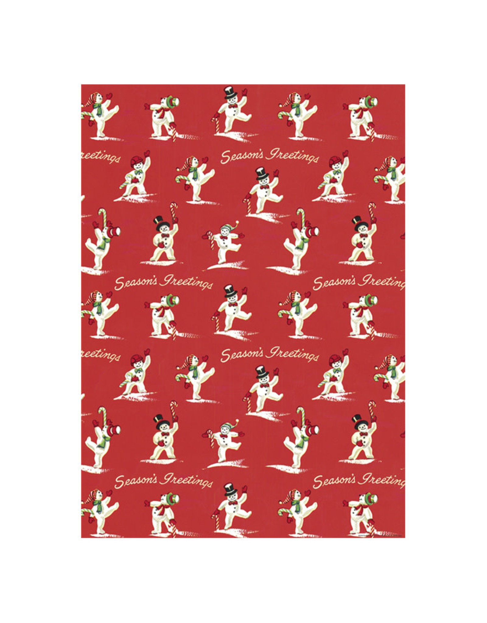 Cavallini Papers & Co. Christmas Wrap Snowmen