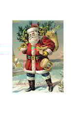 Cavallini Papers & Co. Christmas Wrap Vintage Santa