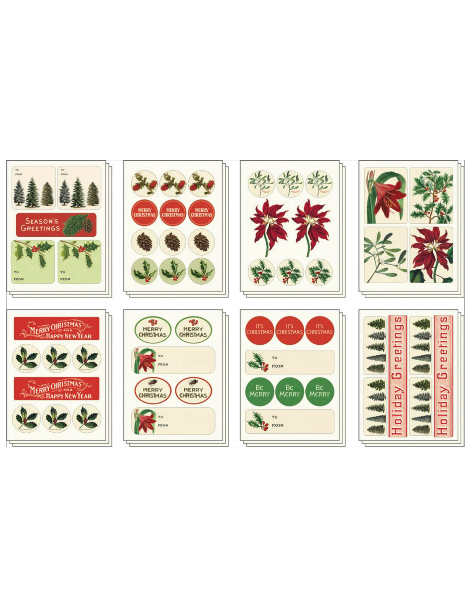 Cavallini Papers & Co. Christmas Botanica Stickers