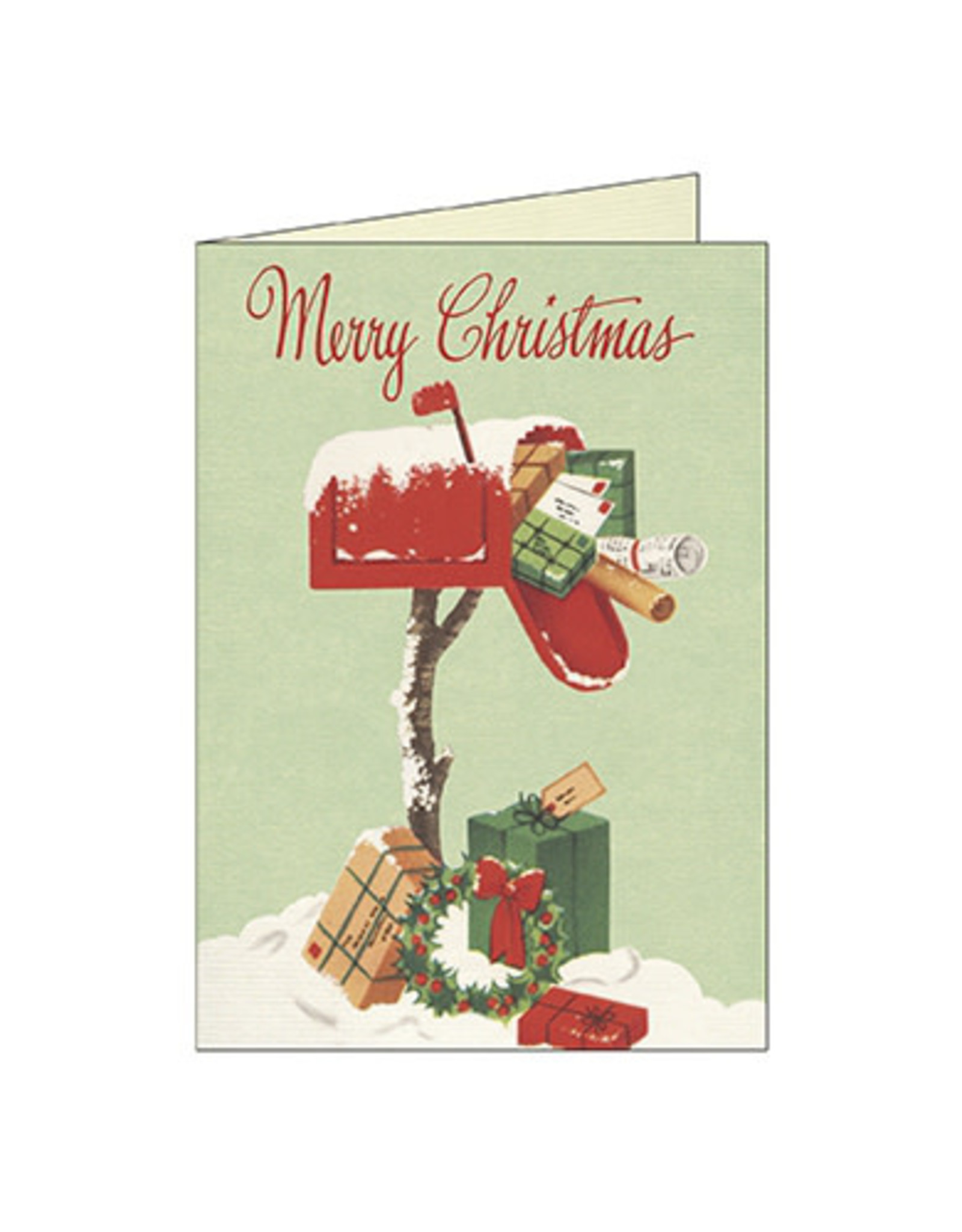 Cavallini Papers & Co. Christmas Mailbox Box of 10 Glittered Notecards