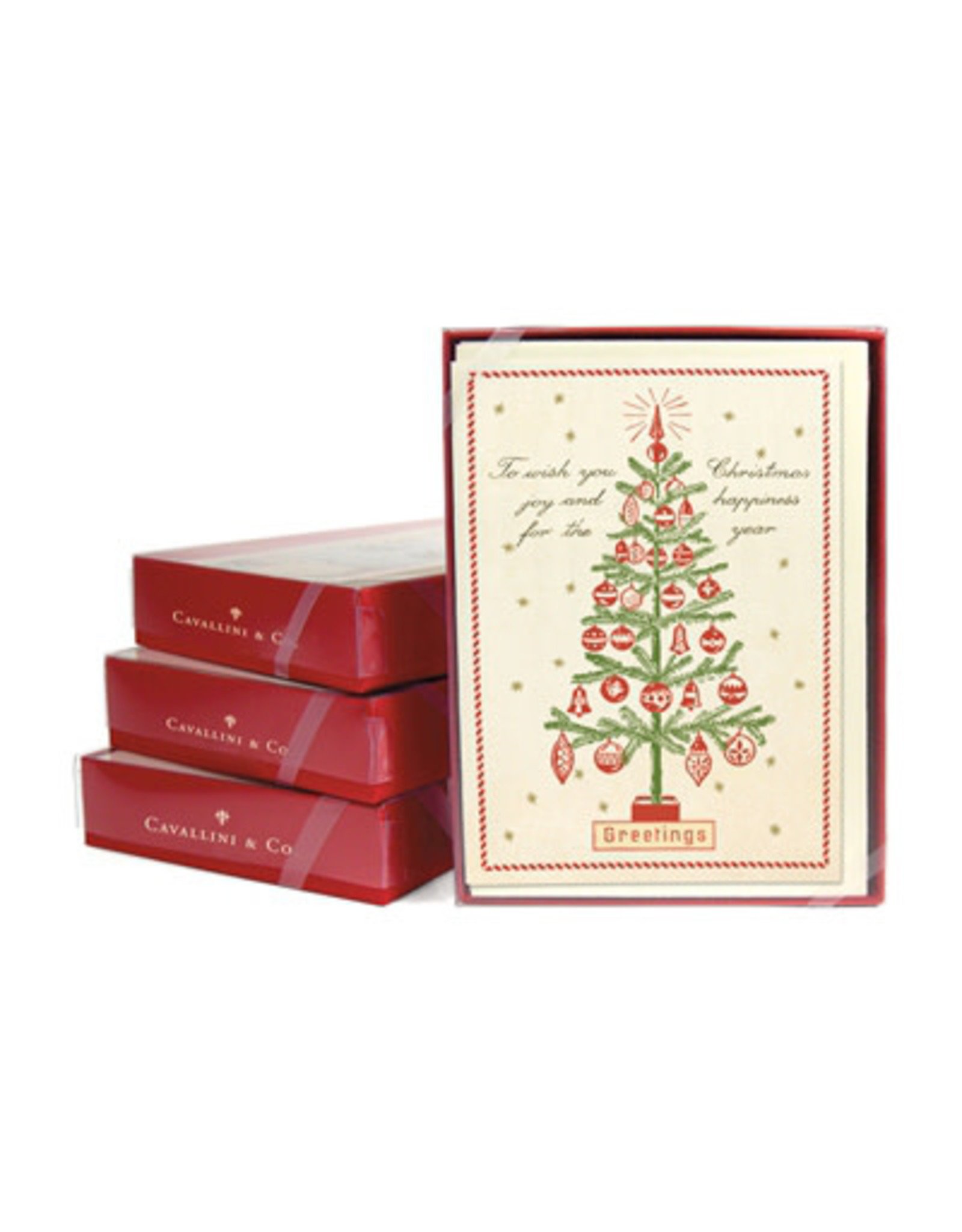 Cavallini Papers & Co. Christmas Tree Box of 10 Notecards