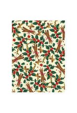 Rossi Christmas Wrap Holly & Cinnamon