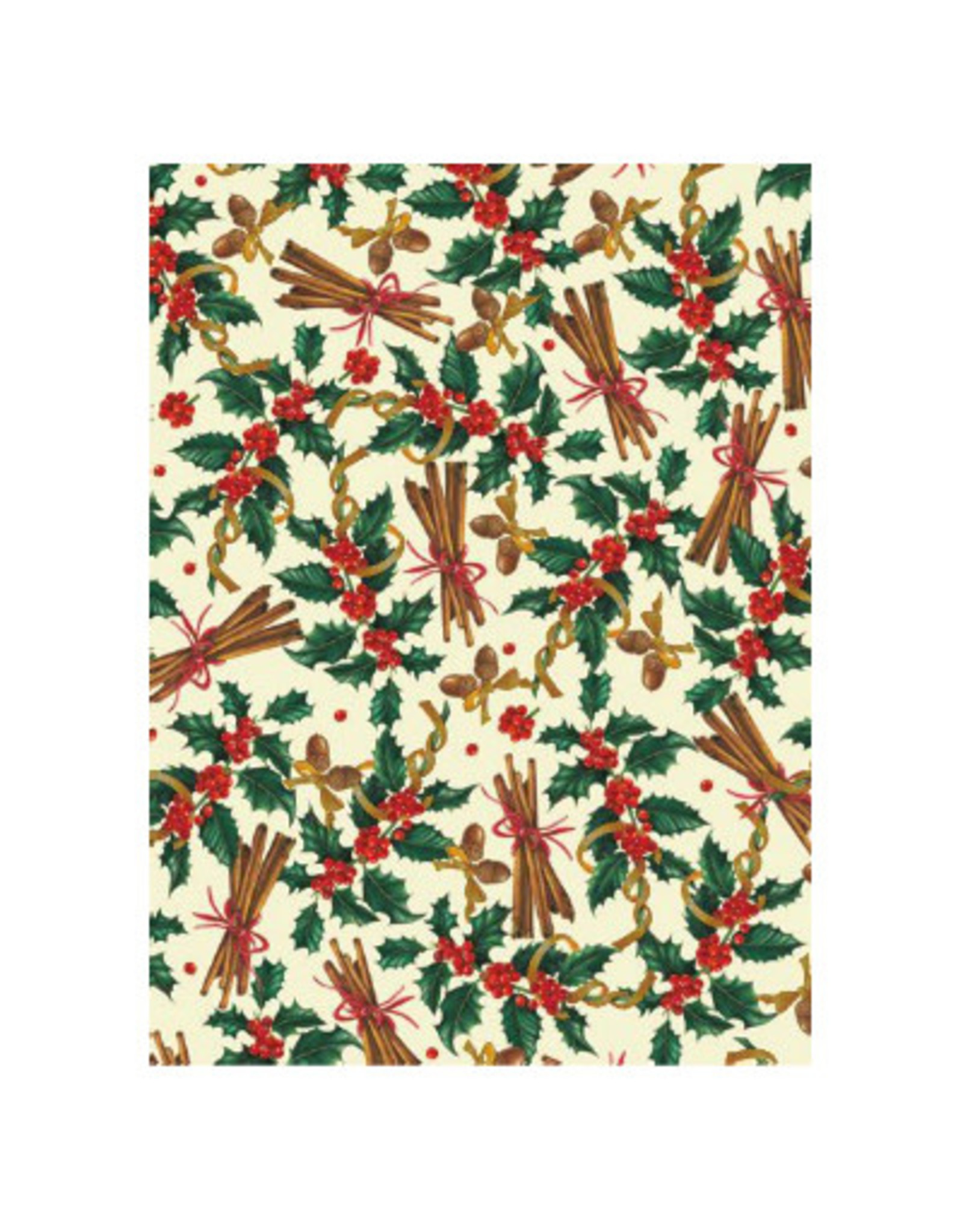 Rossi Christmas Wrap Holly & Cinnamon