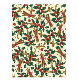 Rossi Christmas Wrap Holly & Cinnamon