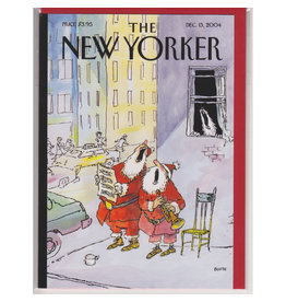 The New Yorker Singing Santas A7 Christmas Notecard