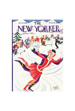 The New Yorker Skating in St. Moritz A7 Christmas Notecard