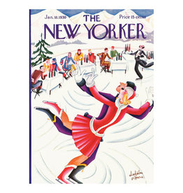 The New Yorker Skating in St. Moritz A7 Christmas Notecard