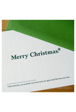 Old Tom Foolery Footnotes Merry Christmas A2 Notecard