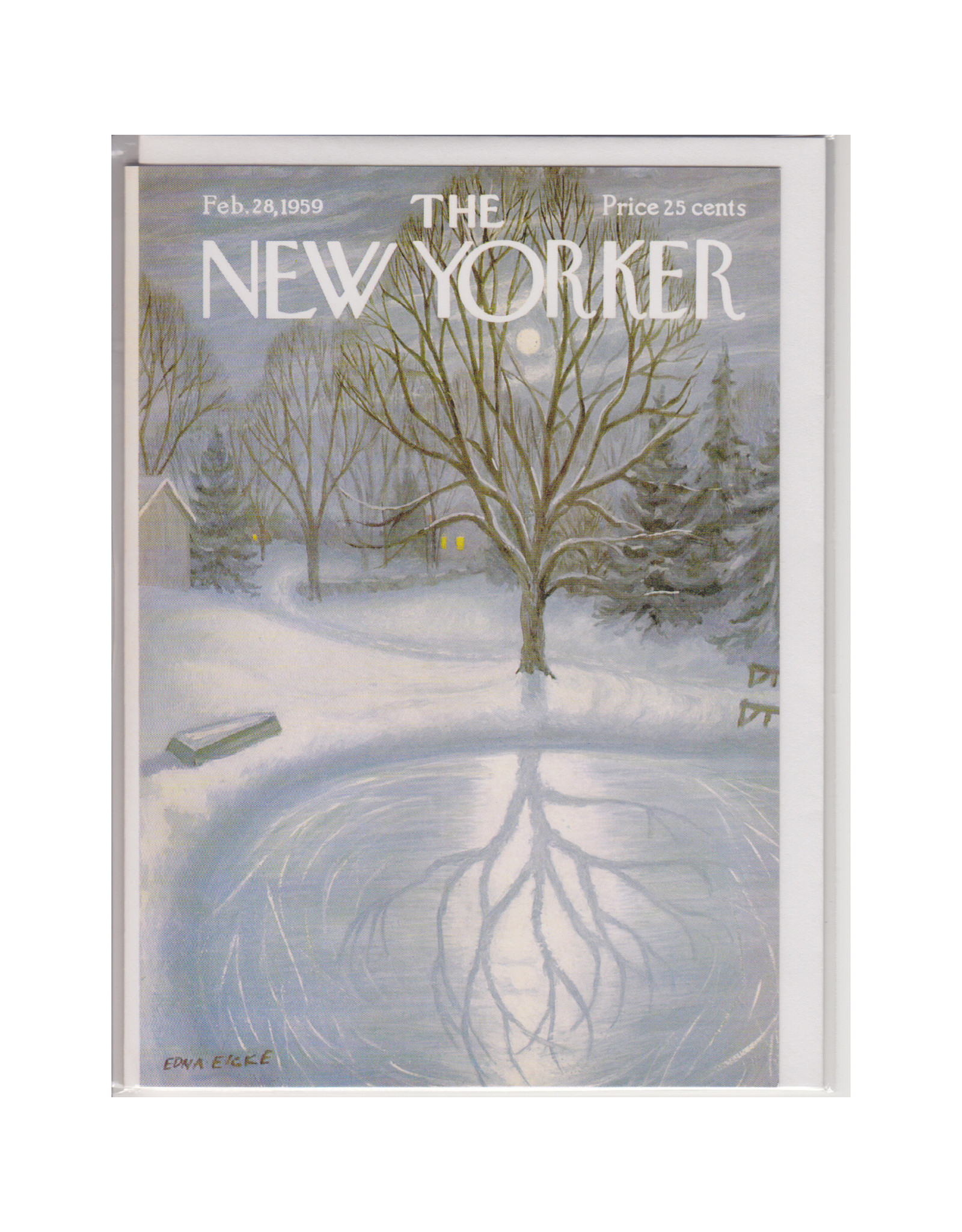 The New Yorker Reflections on Ice A7 Christmas Notecard