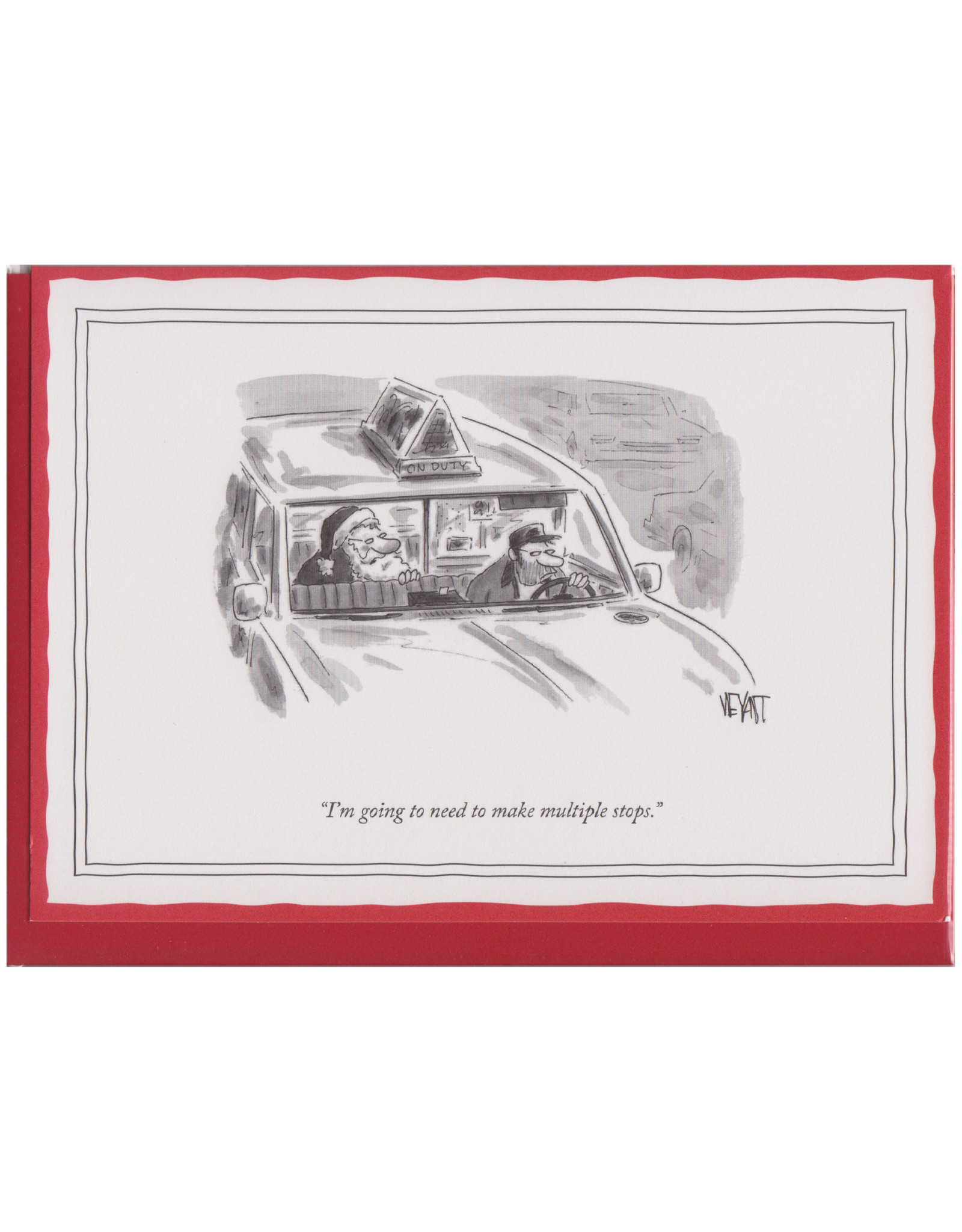 The New Yorker Multiple Stops A7 Christmas Notecard