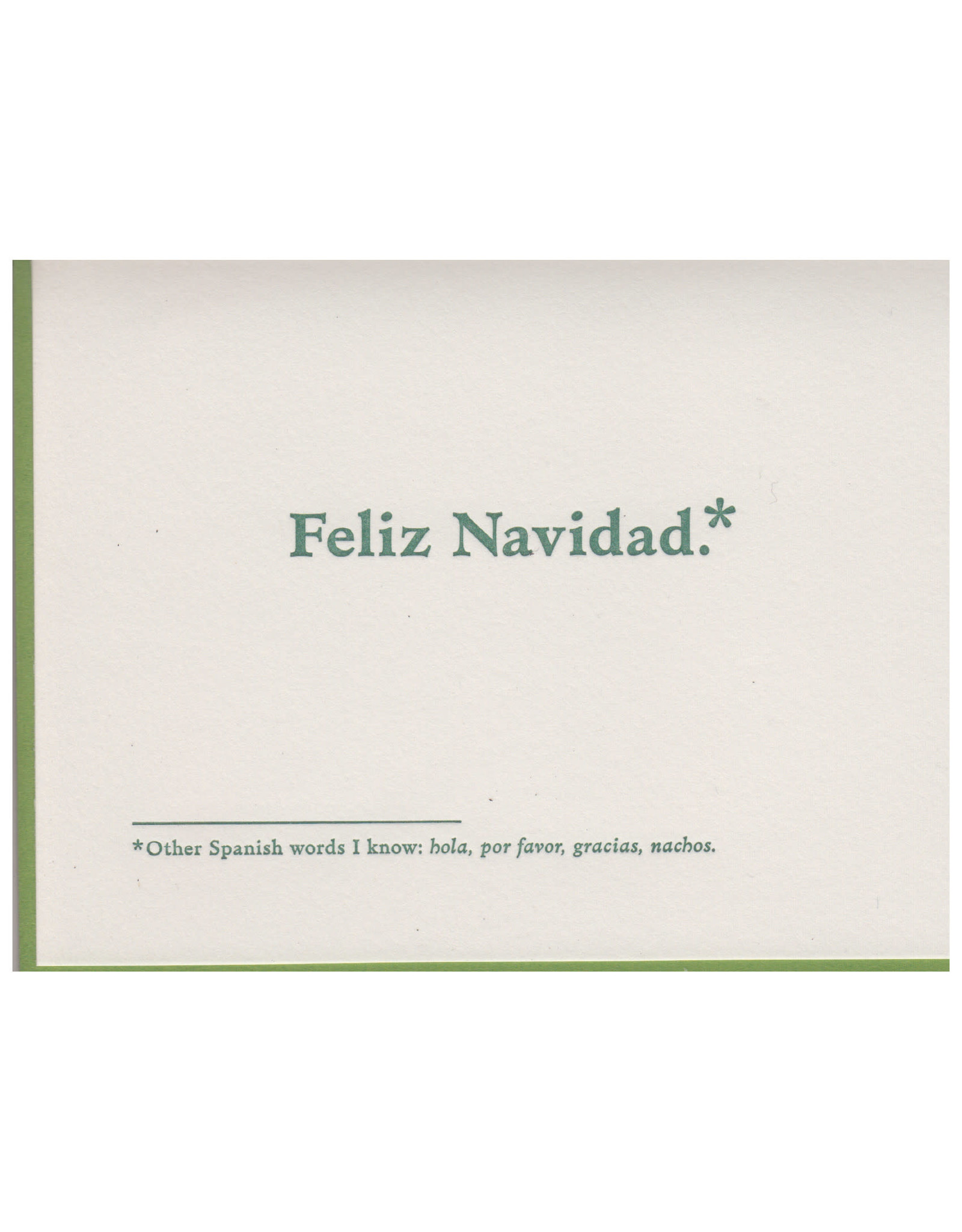 Old Tom Foolery Footnotes Feliz Navidad A2 Notecard