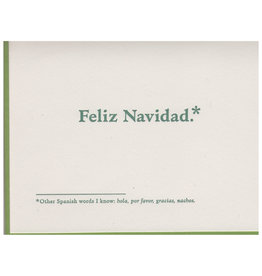 Old Tom Foolery Footnotes Feliz Navidad A2 Notecard