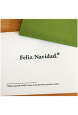 Old Tom Foolery Footnotes Feliz Navidad A2 Notecard