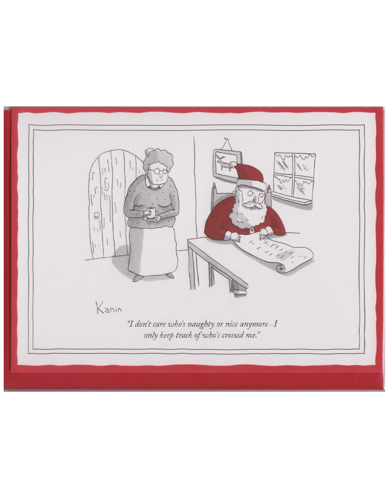 The New Yorker Naughty or Nice A7 Christmas Notecard