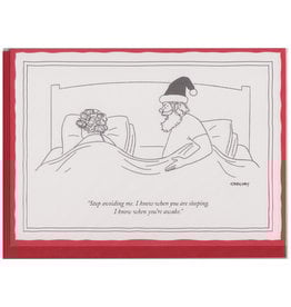 The New Yorker I Know When You're Awake A7 Christmas Notecard