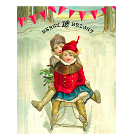 Cartolina Merry and Bright A2 Christmas Notecard
