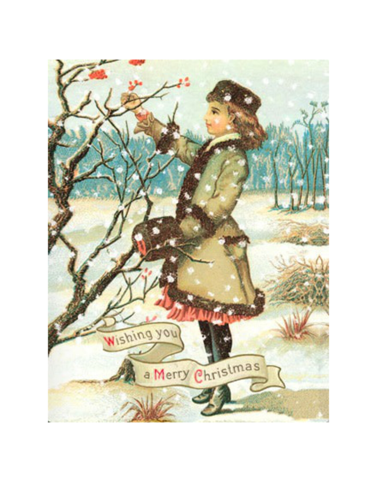 Cartolina Wishing You a Merry Christmas A2 Notecard