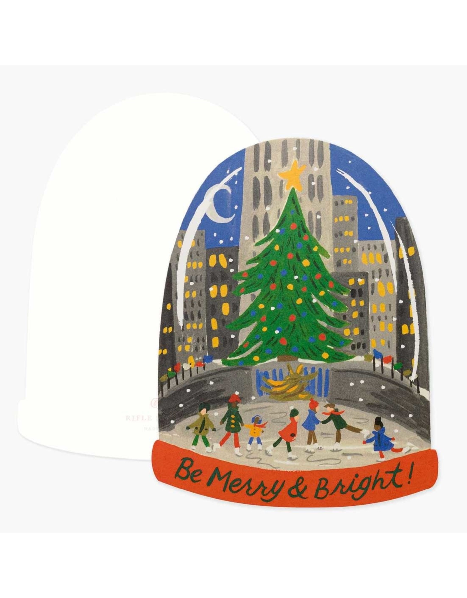 Rifle Paper Co. Skating in the City A2 Christmas Notecard