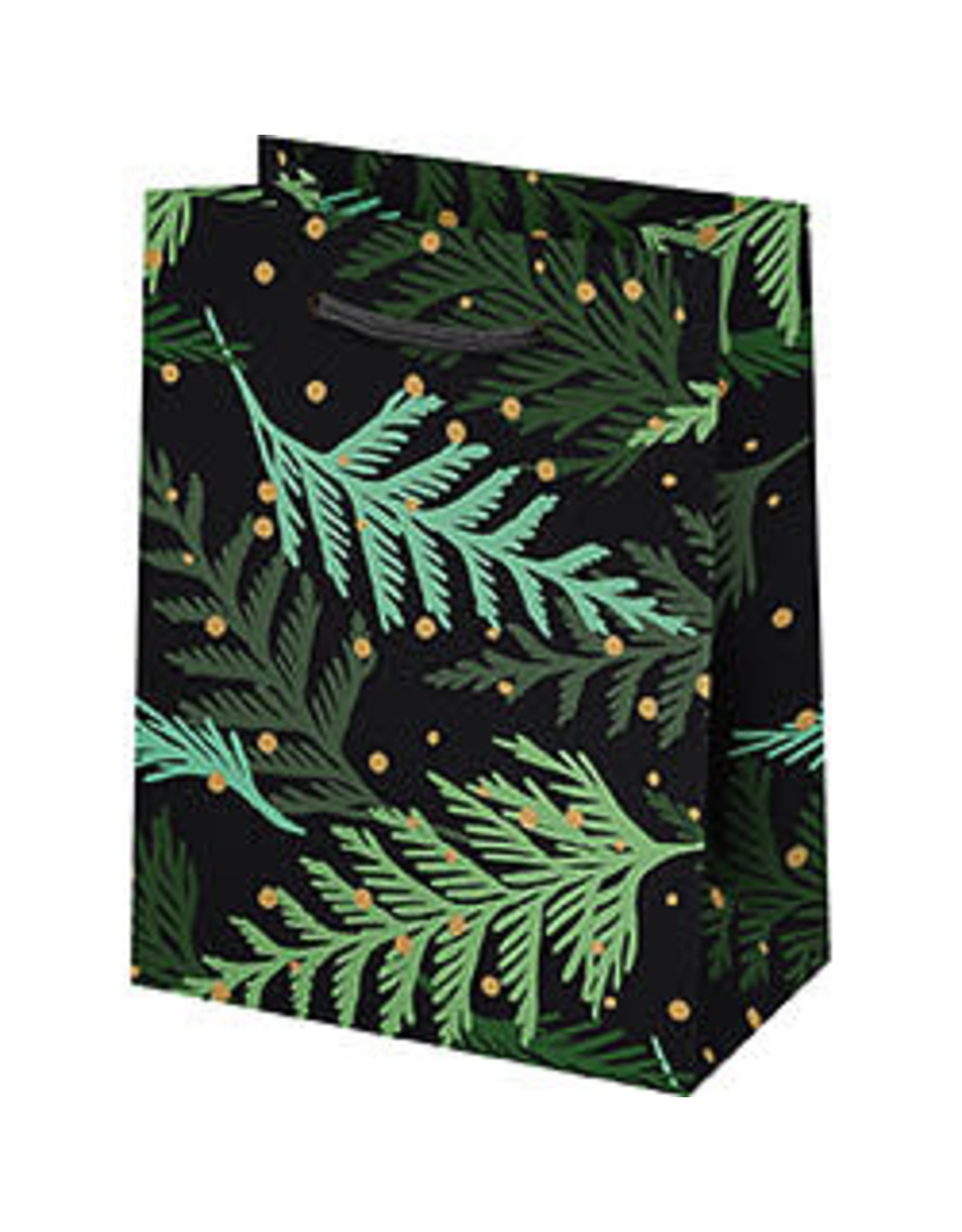 Waste Not Paper Small Holiday Cedar Branches Christmas Bag