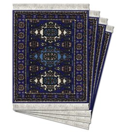 FiberLok Technologies, Inc. Ardabil Coaster Rug Set