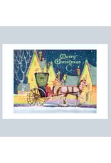 Laughing Elephant Carriage A7 Christmas Notecard
