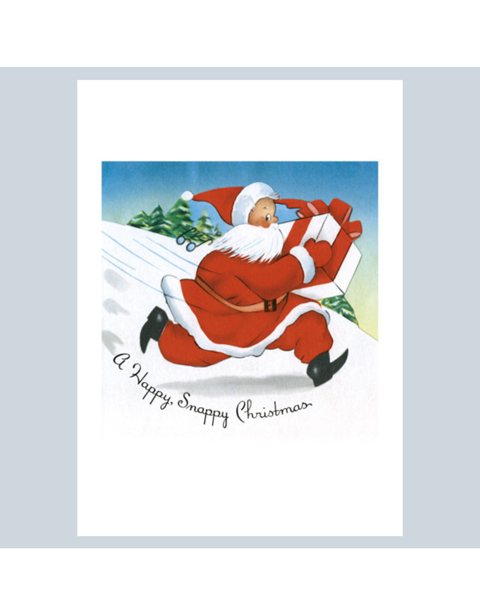 Laughing Elephant A Snappy Santa A7 Christmas Notecard